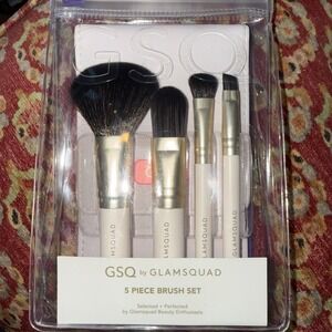 GSQ By Glam Squad 5‎ pieces Makeup Brush Set New Travel Size